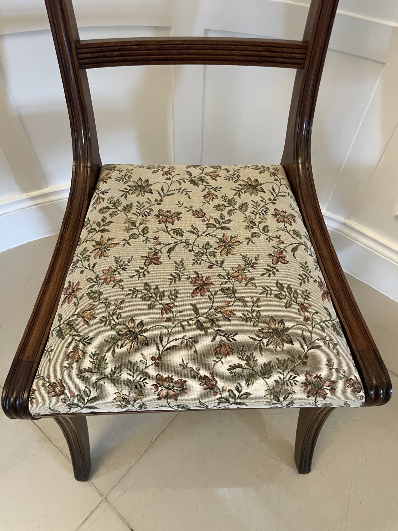 Set of 6 Antique Regency Quality Mahogany Dining Chairs - Image 15